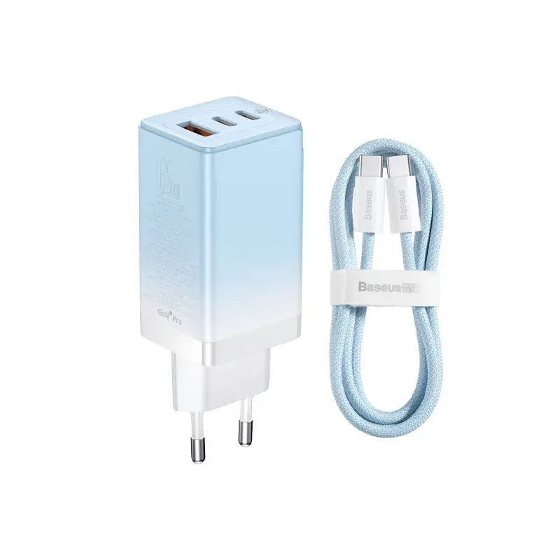 DZ-HW Baseus GaN3 Pro Fast Charger 2C+U 65W EU Cloud CCGP050103